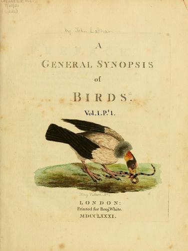 A general synopsis of birds