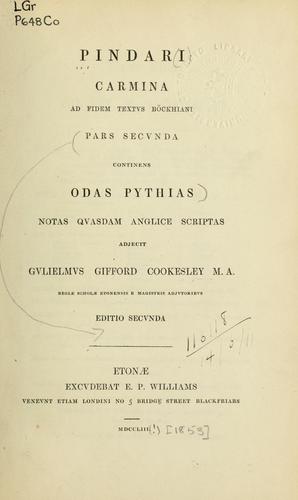 Carmina, ad fidem textus Böckhiani