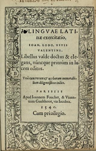 Linguae latinae exercitatio ...