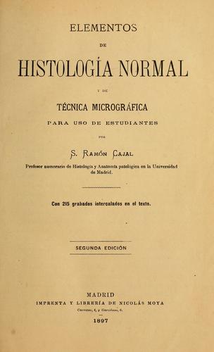 Elementos de histología normal y de téchnica micrografica para uso de estudiantes