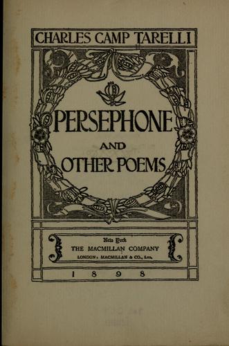 Persephone, and other poems