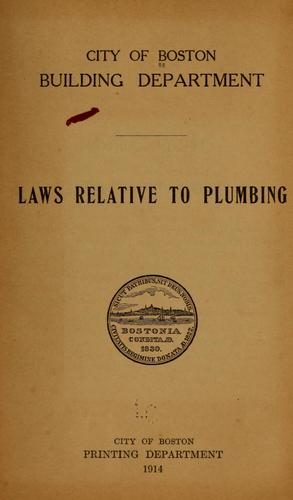 Laws relative to plumbing