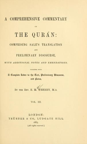 A comprehensive commentary on the Qurán