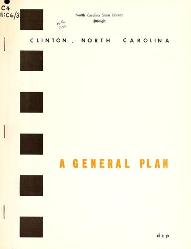 Clinton, North Carolina, a general plan