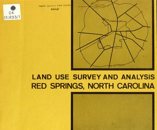 Land use survey and analysis, Red Springs, North Carolina