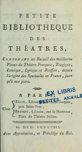 Petite bibliothèque des théâtres