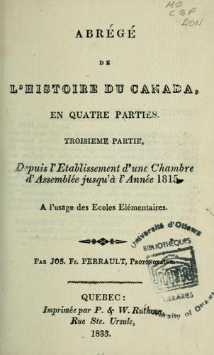Abrégé de l'histoire du Canada en quatre parties