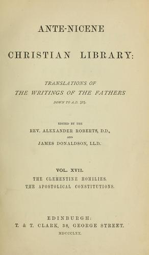 The Clementine homilies