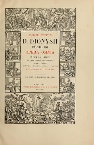 Opera omnia in unum corpus digesta ad fidem editionum Coloniensium