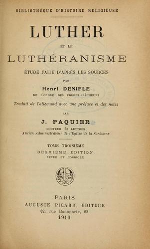 Luther et le Luthéranisme