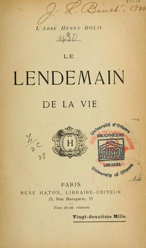 Le lendemain de la vie
