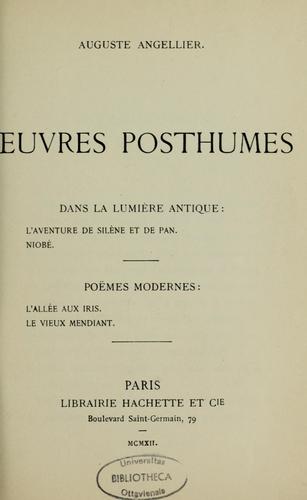 Oeuvres posthumes