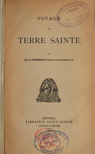 Voyage de Terre Sainte