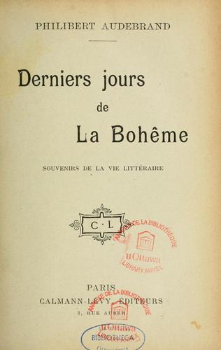 Derniers jours de la bohême