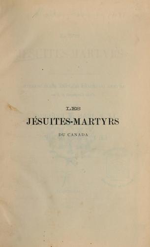 Les Jésuites martyrs du Canada