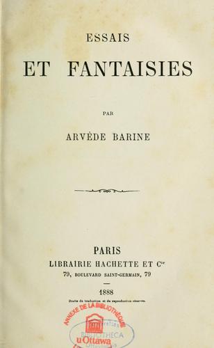 Essais et fantaisies