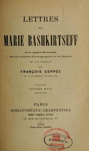 Lettres de Marie Bashkirtseff