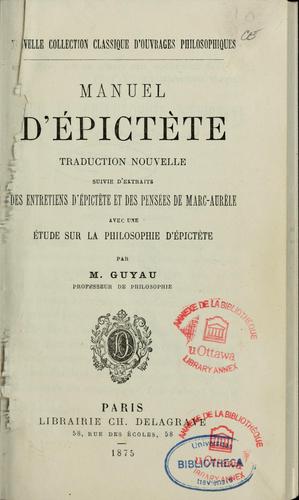 Manuel d'Epictète