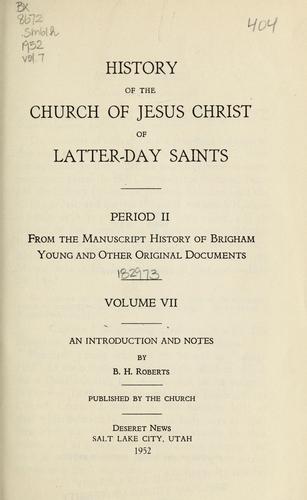 History of the Church of Jesus Christ of Latter-day Saints