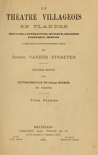 Le théâtre villageois en Flandre