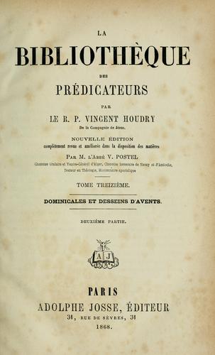 La bibliothèque des prédicateurs