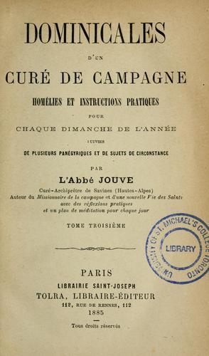 Dominicales d'un curé de campagne