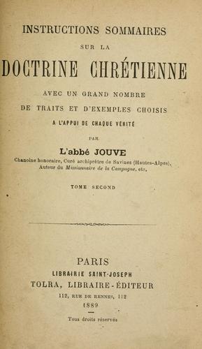 Instructions sommaires sur la doctrine chrétienne