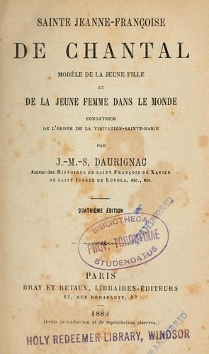 Sainte Jeanne-Françoise de Chantal