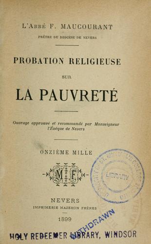 Probation religieuse sur la pauvreté