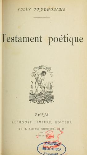 Testament poétique