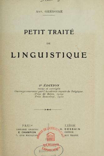 Petit traité de linguistique