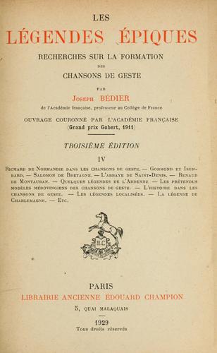 Les légendes épiques