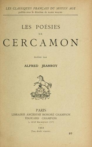 Les poésies de Cercamon