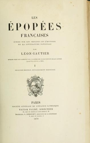 Les eṕopeés françaises