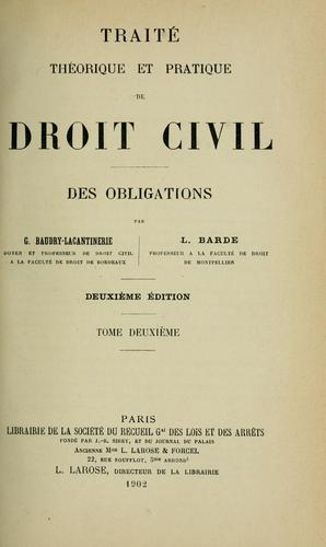 Traité théorique et pratique de droit civil