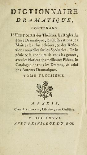 Dictionnaire dramatique