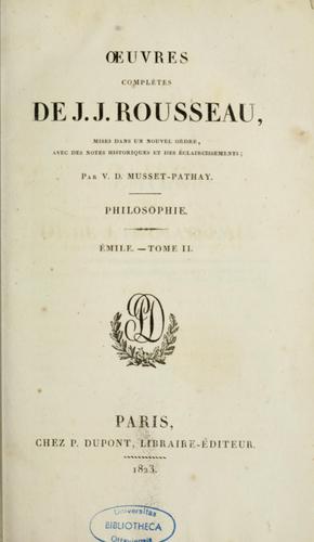Œuvres complètes de J. J.Rousseau