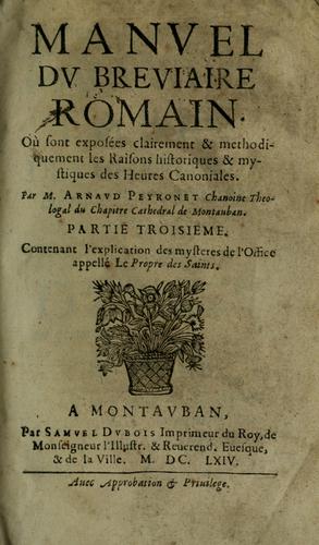 Manvel dv breviaire romain
