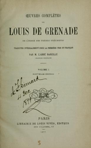 Œuvres complètes de Louis de Grenade
