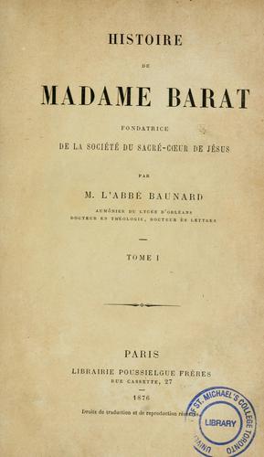 Histoire de Madame Barat