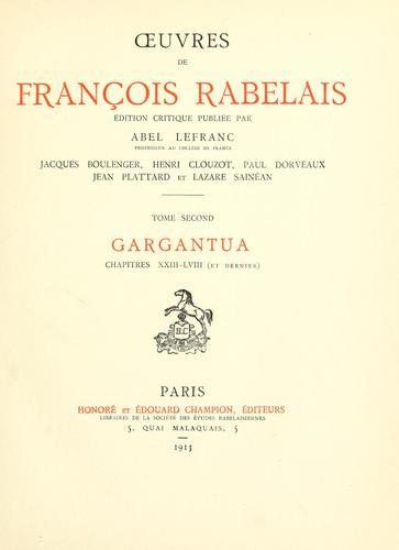 Oeuvres de François Rabelais