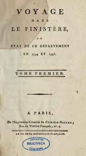 Voyage dans le Finistère, ou, État de ce département en 1794 et 1795