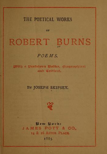 The poetical works of Robert Burns ...