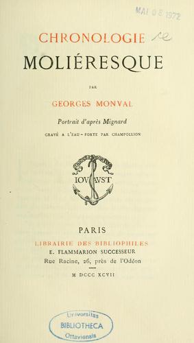 Chronologie Moliéresque