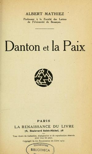 Danton et la paix