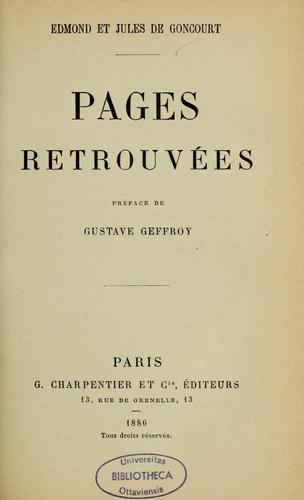 Pages retrouvées