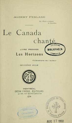 Le Canada chanté