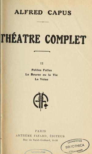 Théâtre complet