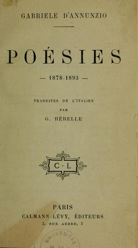 Poésies, 1878-1893