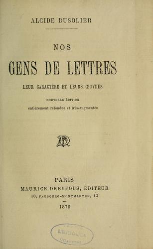 Nos gens de lettres